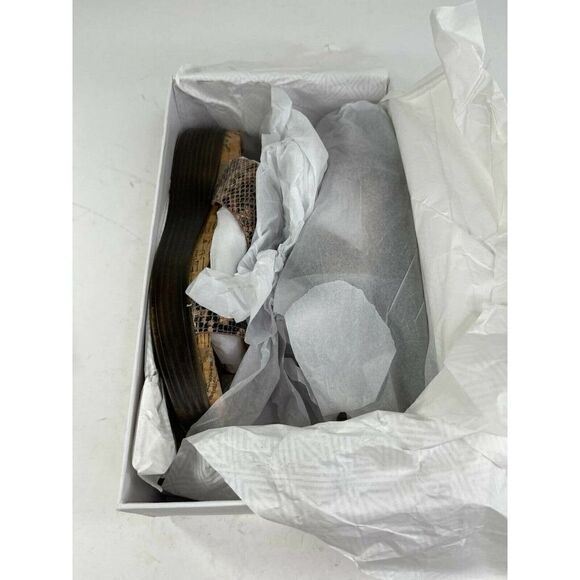 Donald J Pliner Faina Women's light Bronze Metallic Python sandals US 9.5 Slide - Picture 6 of 9